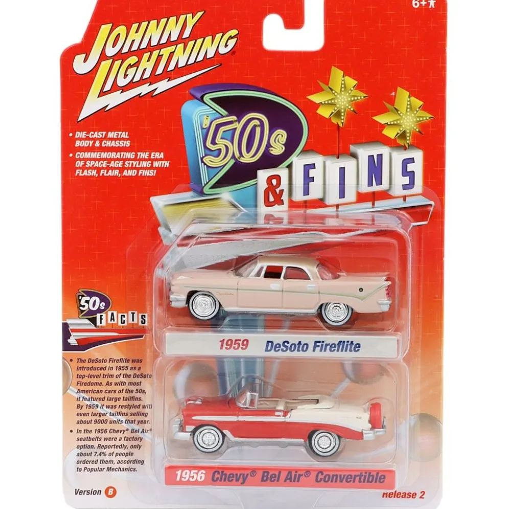 DeSoto Fireflite + Chevy Bel Air - Johnny Lightning - 1:64