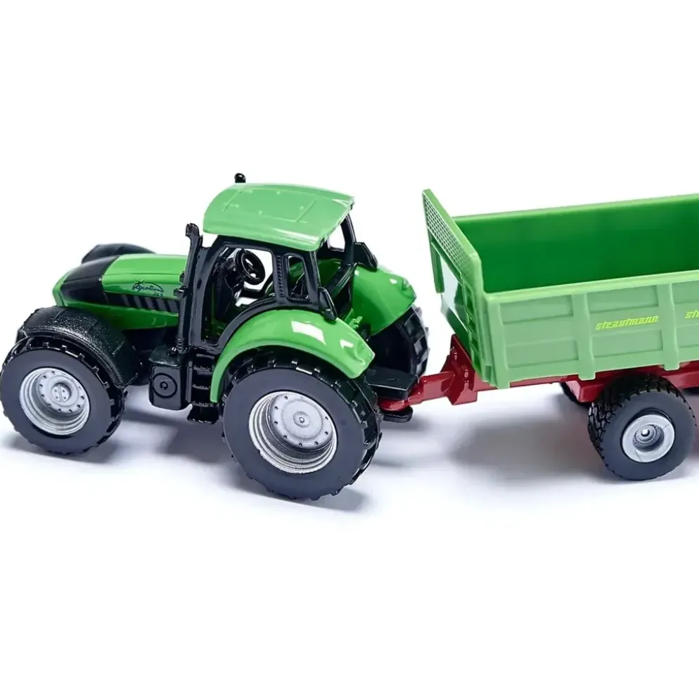 Deutz-Fahr Agrotron 260 med gödselspridare - Siku - 16 cm