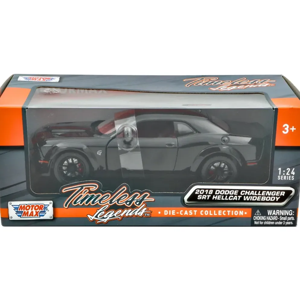 2018 Dodge Challenger SRT Hellcat Widebody - Svart - Motormax - 1:24