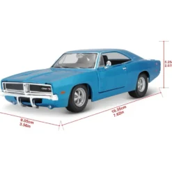 1969 Dodge Charger R/T - Blå - Maisto - 1:25