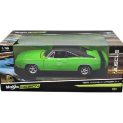1969 Dodge Charger R/T - Grön - Maisto - 1:18