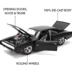 1970 Dodge Charger R/T - Mattsvart - Fast & Furious - Jada - 1:24