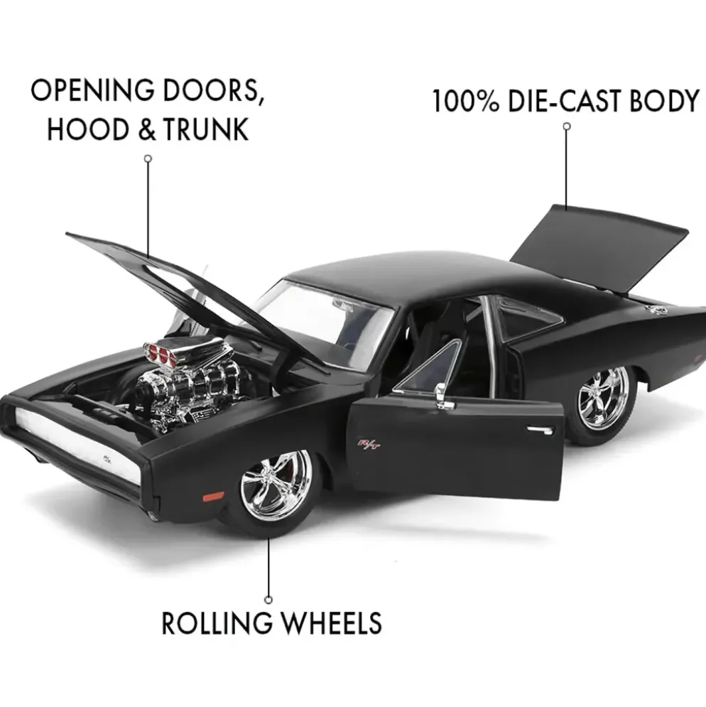 1970 Dodge Charger R/T - Mattsvart - Fast & Furious - Jada - 1:24