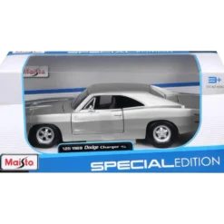 1969 Dodge Charger R/T - Silver - Maisto - 1:25