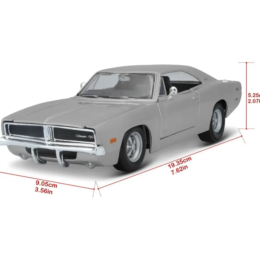 1969 Dodge Charger R/T - Silver - Maisto - 1:25
