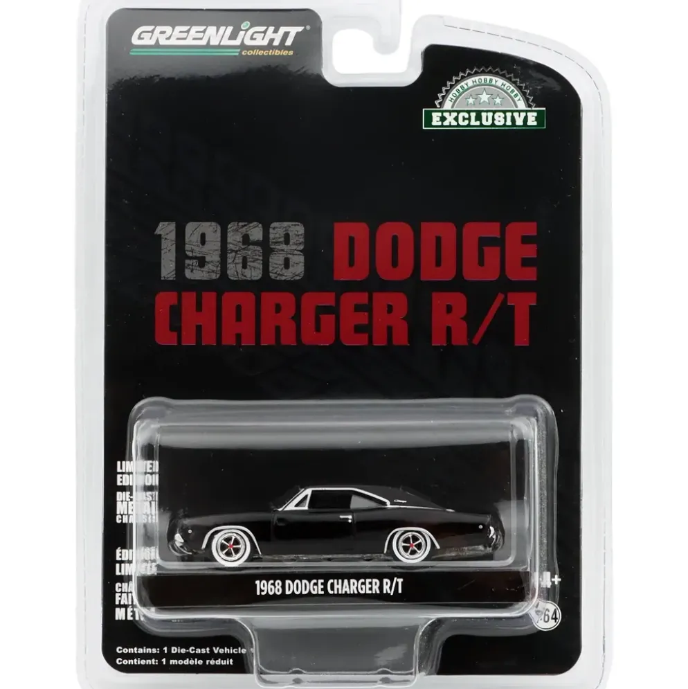 1968 Dodge Charger R/T - Svart - Greenlight - 1:64
