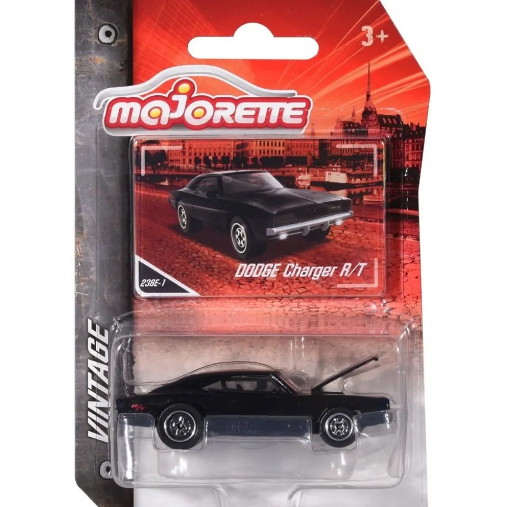 Dodge Charger R/T - Svart - Vintage - Majorette
