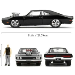 Dom & 1970 Dodge Charger R/T - Svart - Fast & Furious - Jada - 1:24