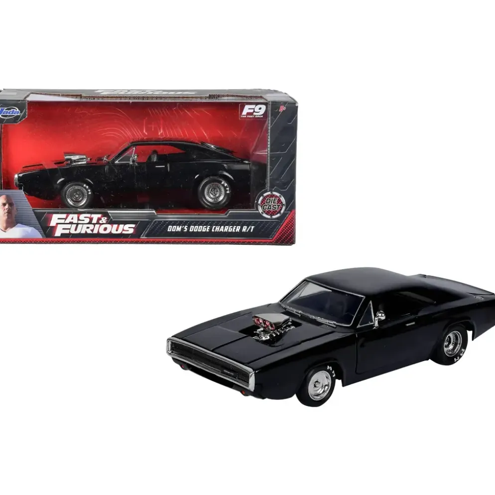 Dom's Dodge Charger 500 - Svart - 1968 - Fast & Furious - Jada - 1:24