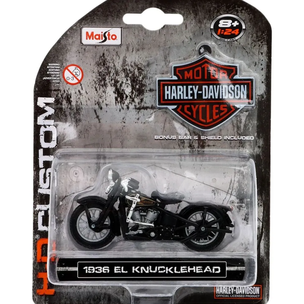 1936 El Knucklehead - Harley - Svart - Maisto - 1:24