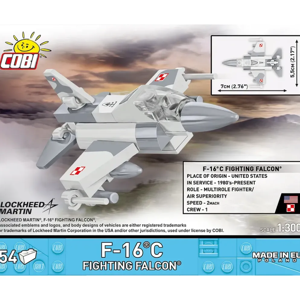 F-16C Fighting Falcon - Klossbyggmodell - 5929 - COBI - 1:300