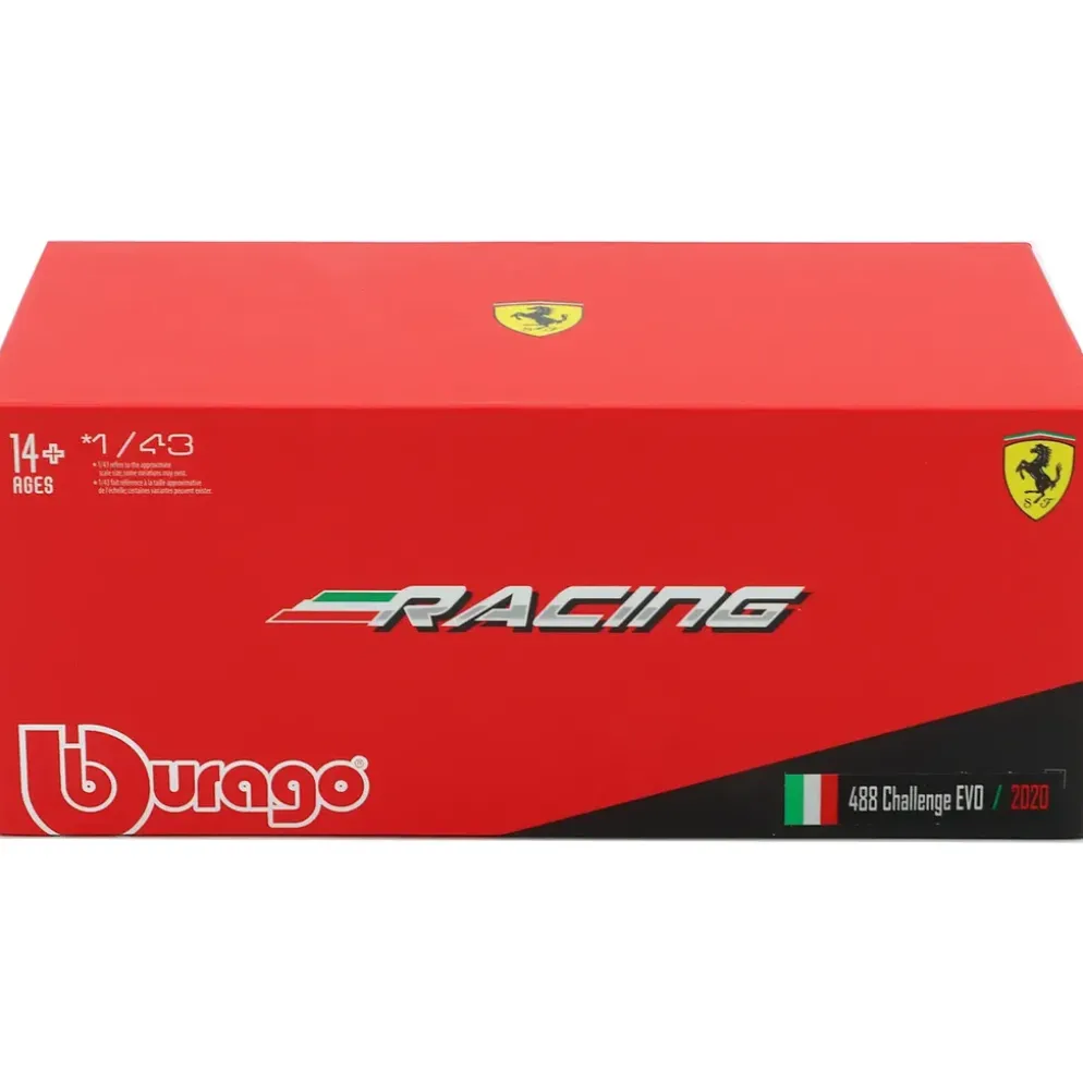 Ferrari 488 Challenge Evo - 2020 - Röd - Bburago - 1:43