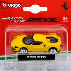 Ferrari 296 GTB - Gul - Bburago - 7 cm