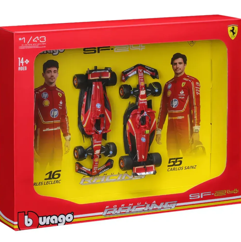 Ferrari SF-24 - 2024 - Leclerc + Sainz - Bburago - 1:43
