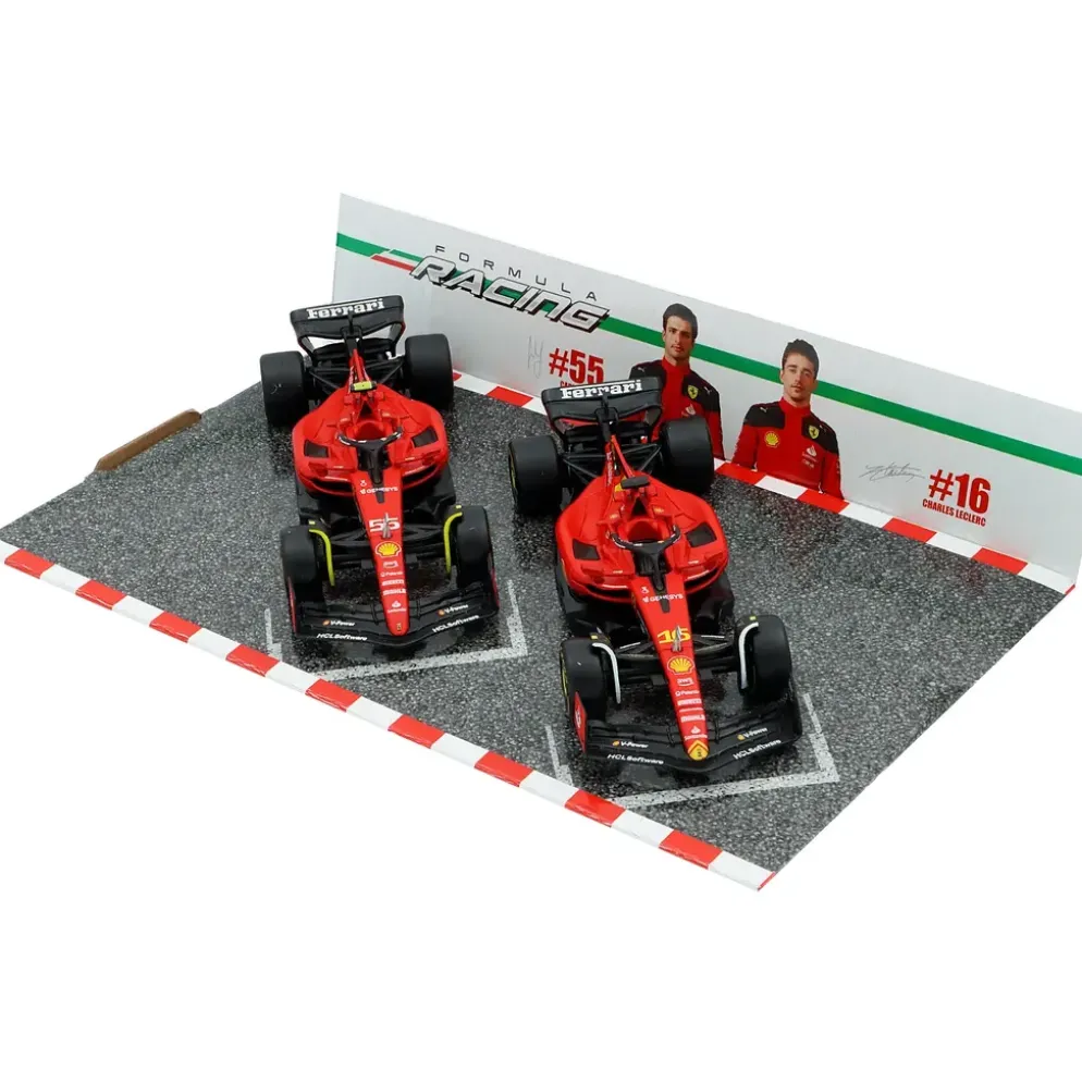 Ferrari SF-23 - 2-pack - Sainz och Leclerc - Bburago - 1:43