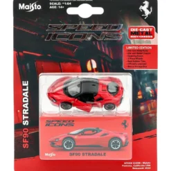 Ferrari SF90 Stradale - Röd - Speed Icons - Maisto - 1:64