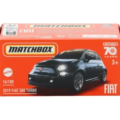 2019 Fiat 500 Turbo - Svart - Power Grab - Matchbox