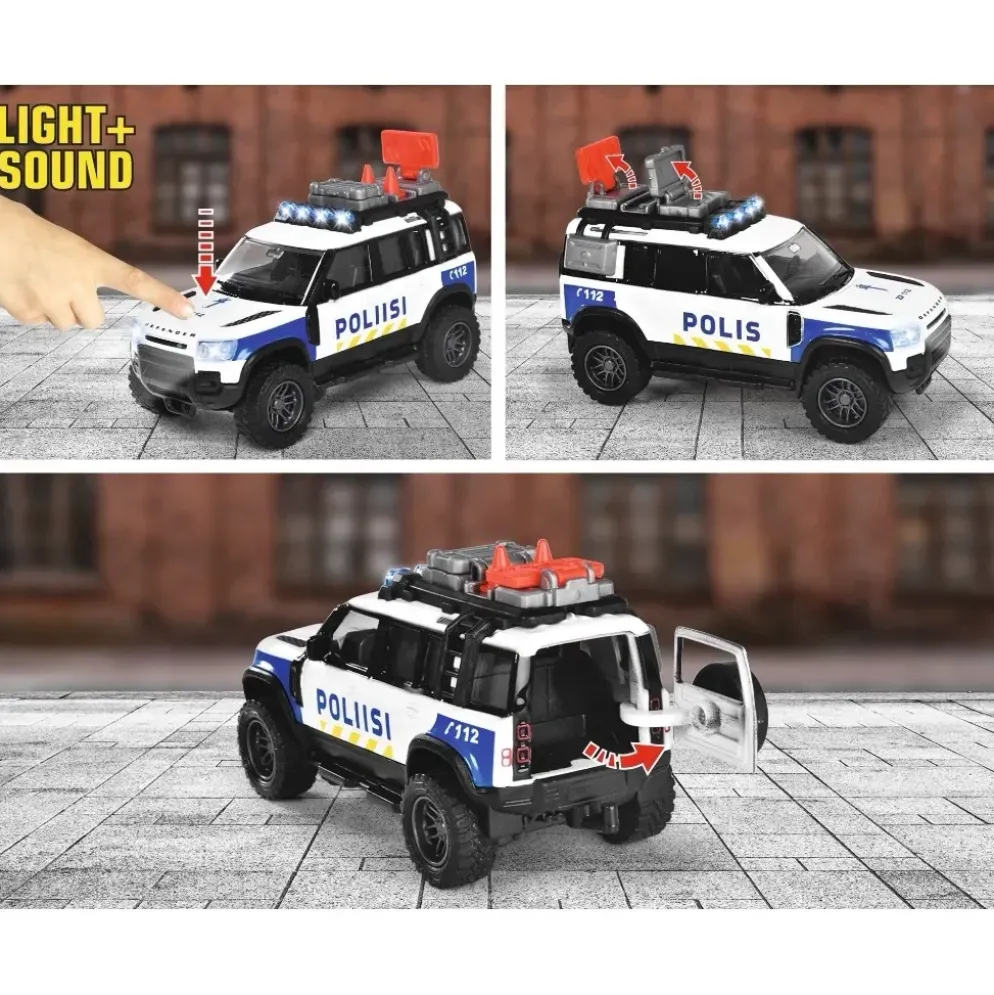 Finsk Polisbil - Land Rover - Majorette Grand Series - 12 cm