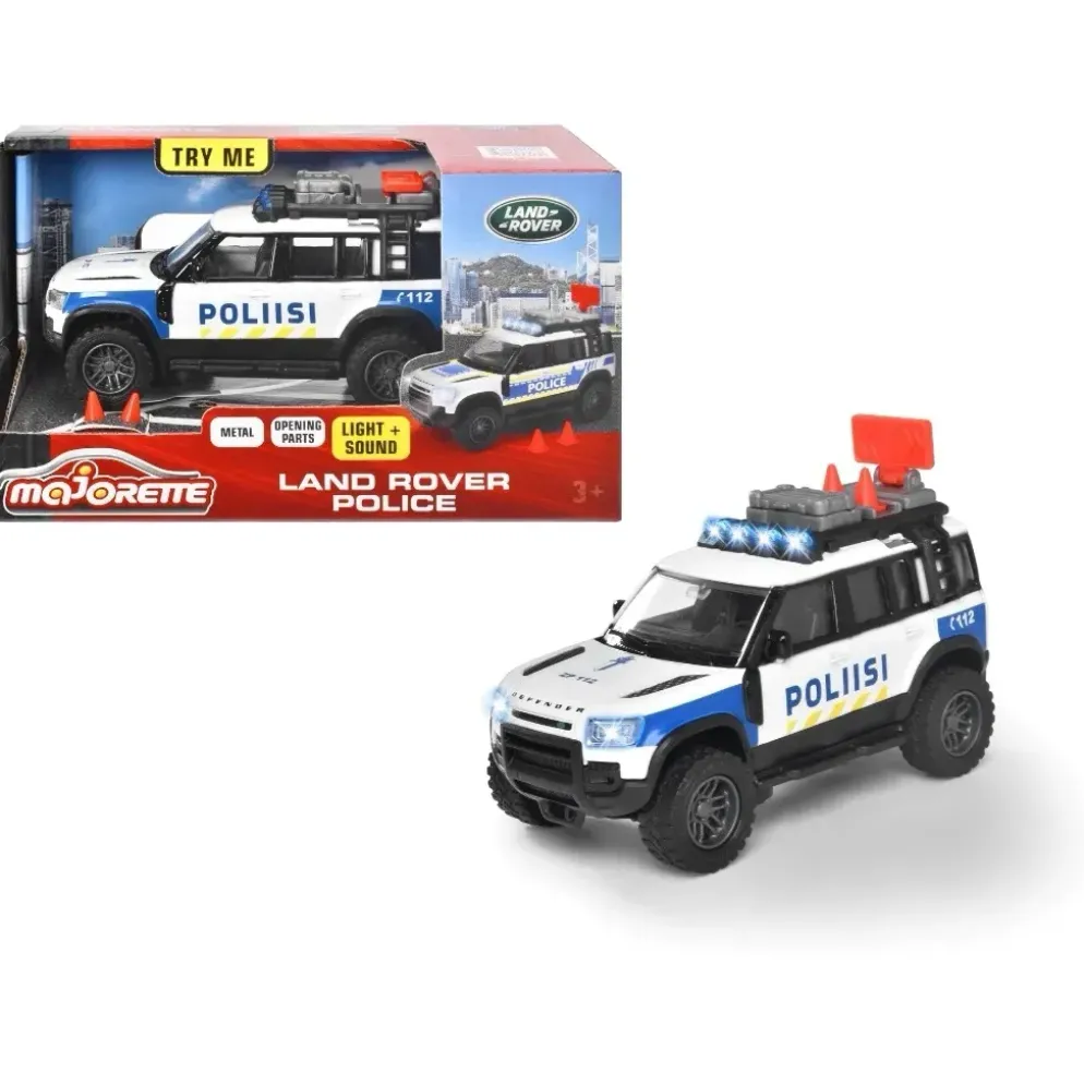 Finsk Polisbil - Land Rover - Majorette Grand Series - 12 cm
