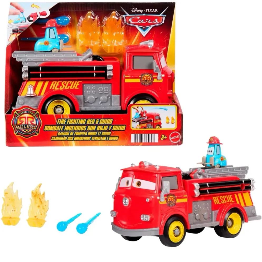Fire Fighting Red & Guido - Disney Pixar Cars - Mattel