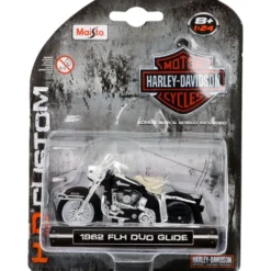 1962 FLH Duo Glide - Harley-Davidson - Svart - Maisto - 1:24