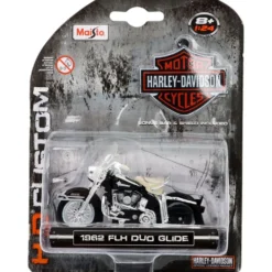 1962 FLH Duo Glide - Harley-Davidson - Svart - Maisto - 1:24