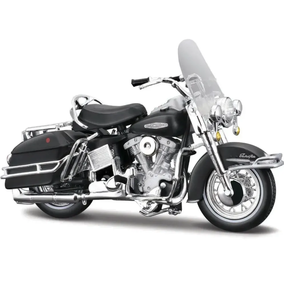 1966 FLH Electra Glide - Harley - Svart - Maisto - 1:18