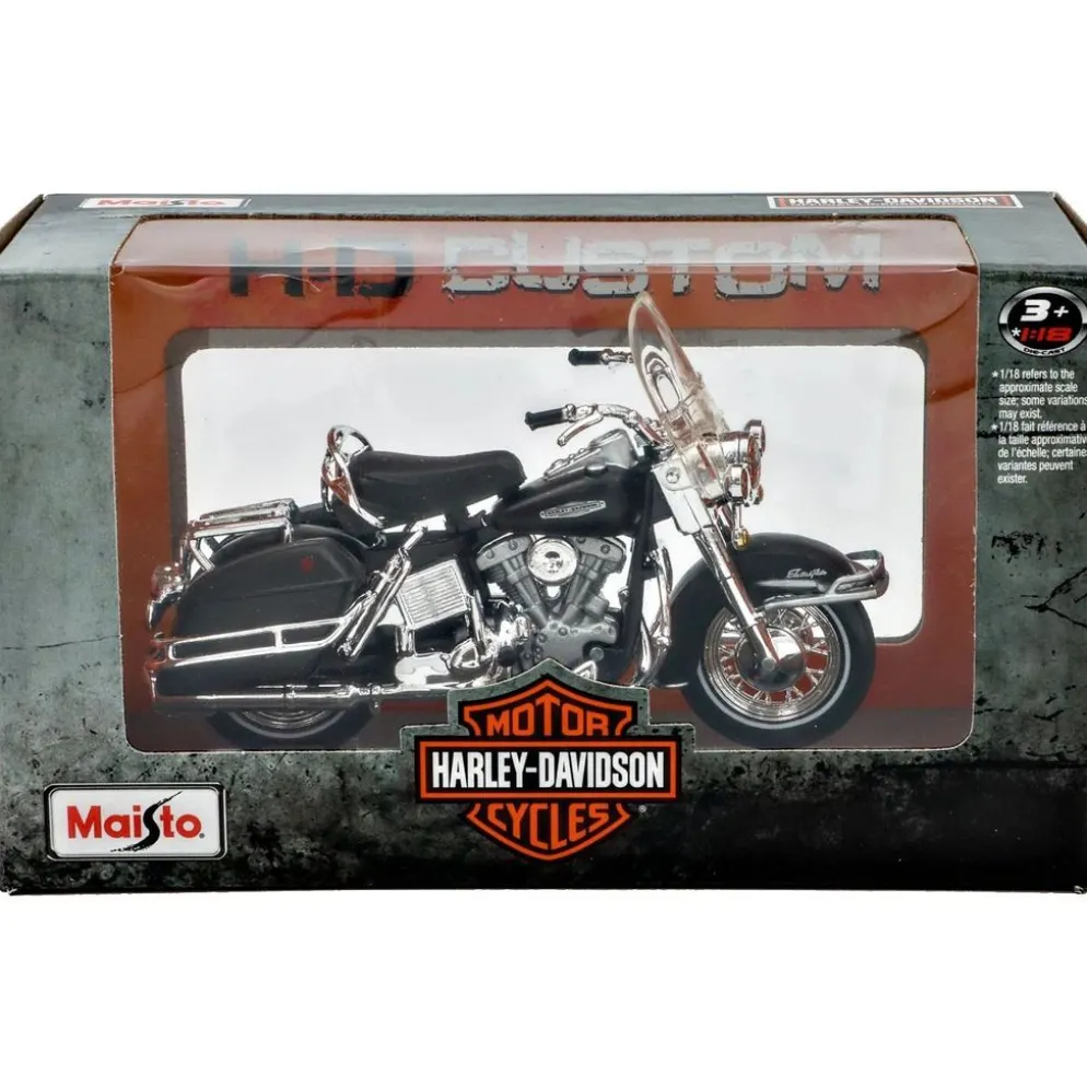 1966 FLH Electra Glide - Harley - Svart - Maisto - 1:18