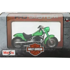 2000 FLSTF Street Stalker - Harley - Grön - Maisto - 1:18