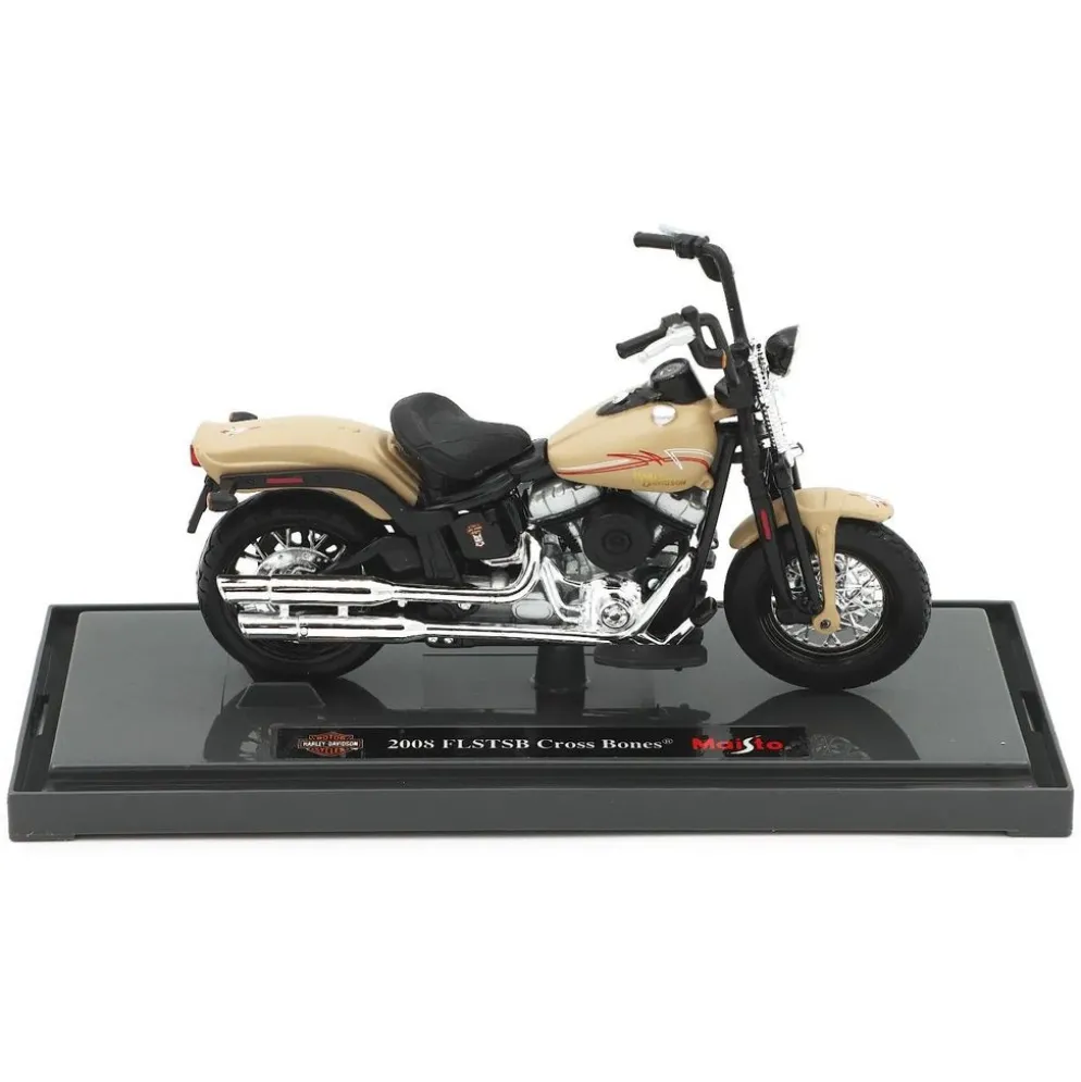 2008 FLSTSB Cross Bones - Harley - Beige - Maisto - 1:18