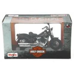 2008 FLSTSB Cross Bones - Harley - Svart - Maisto - 1:18