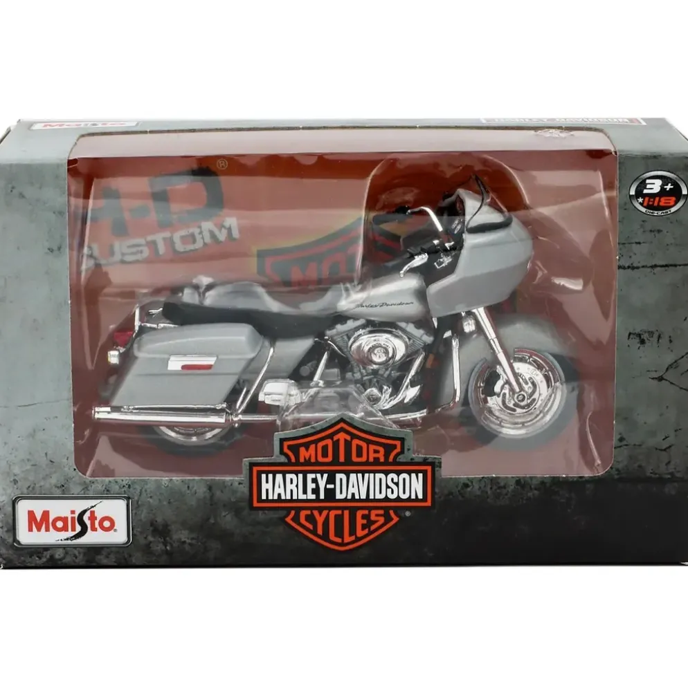 2002 FLTR Road Glide - Harley - Silver - Maisto - 1:18