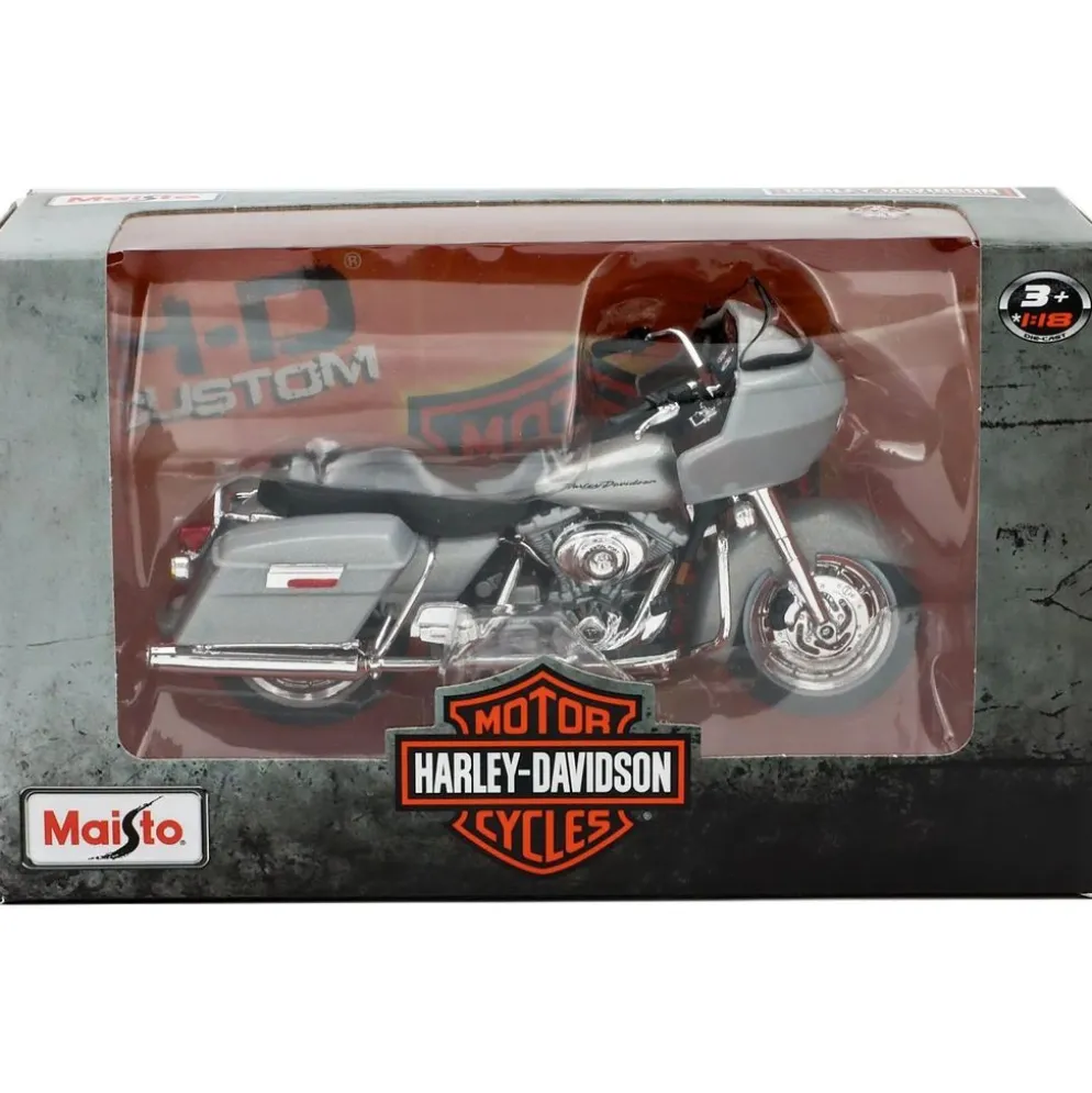 2002 FLTR Road Glide - Harley - Silver - Maisto - 1:18
