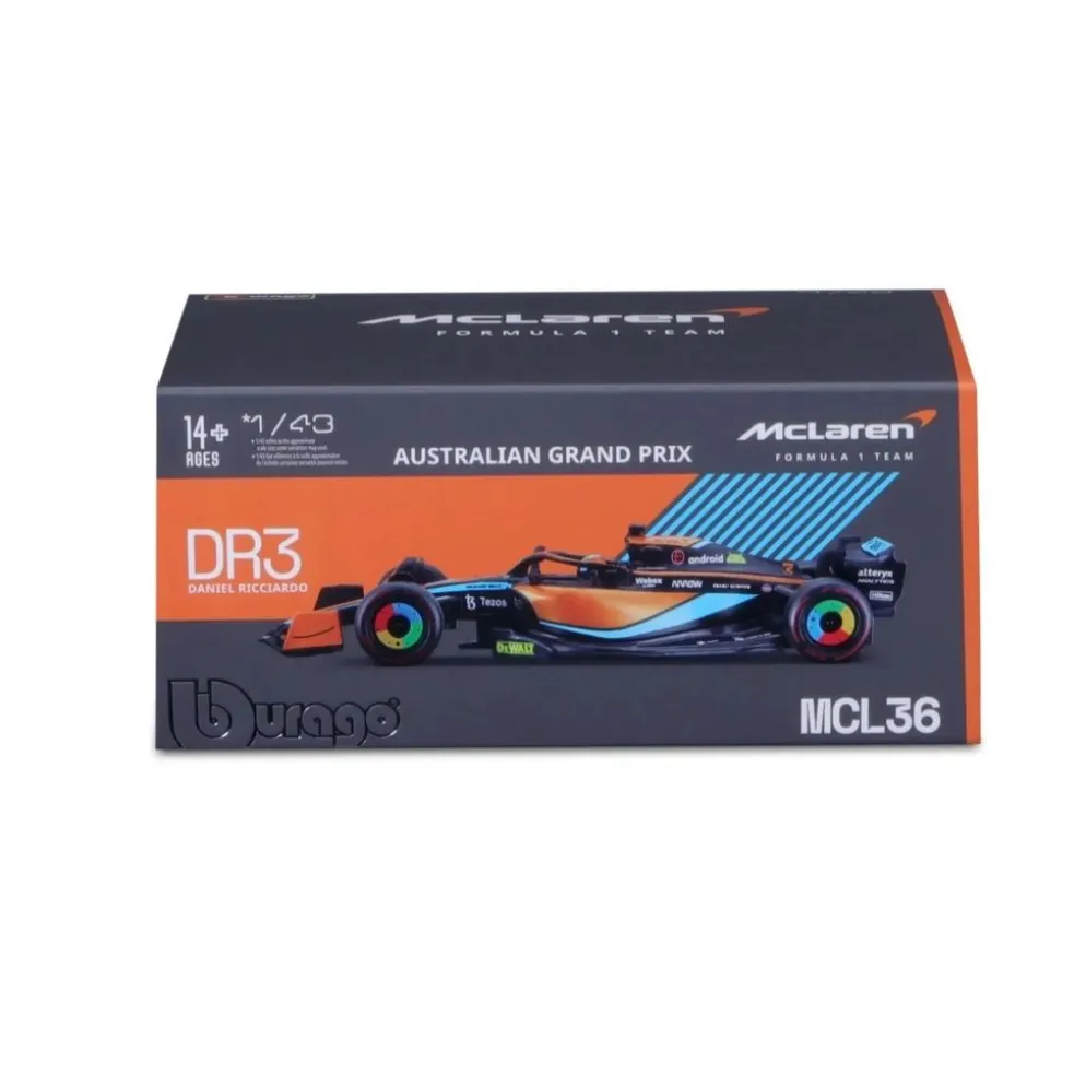 F1 - McLaren - MCL36 - Daniel Ricciardo #3 - Bburago - 1:43