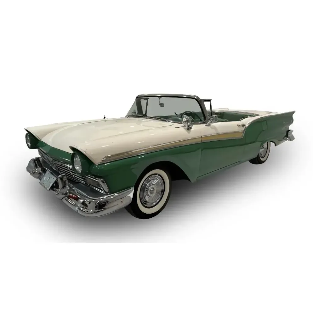 1957 Ford Fairlane 500 Skyliner - Grön / Vit - Sun Star - 1:18