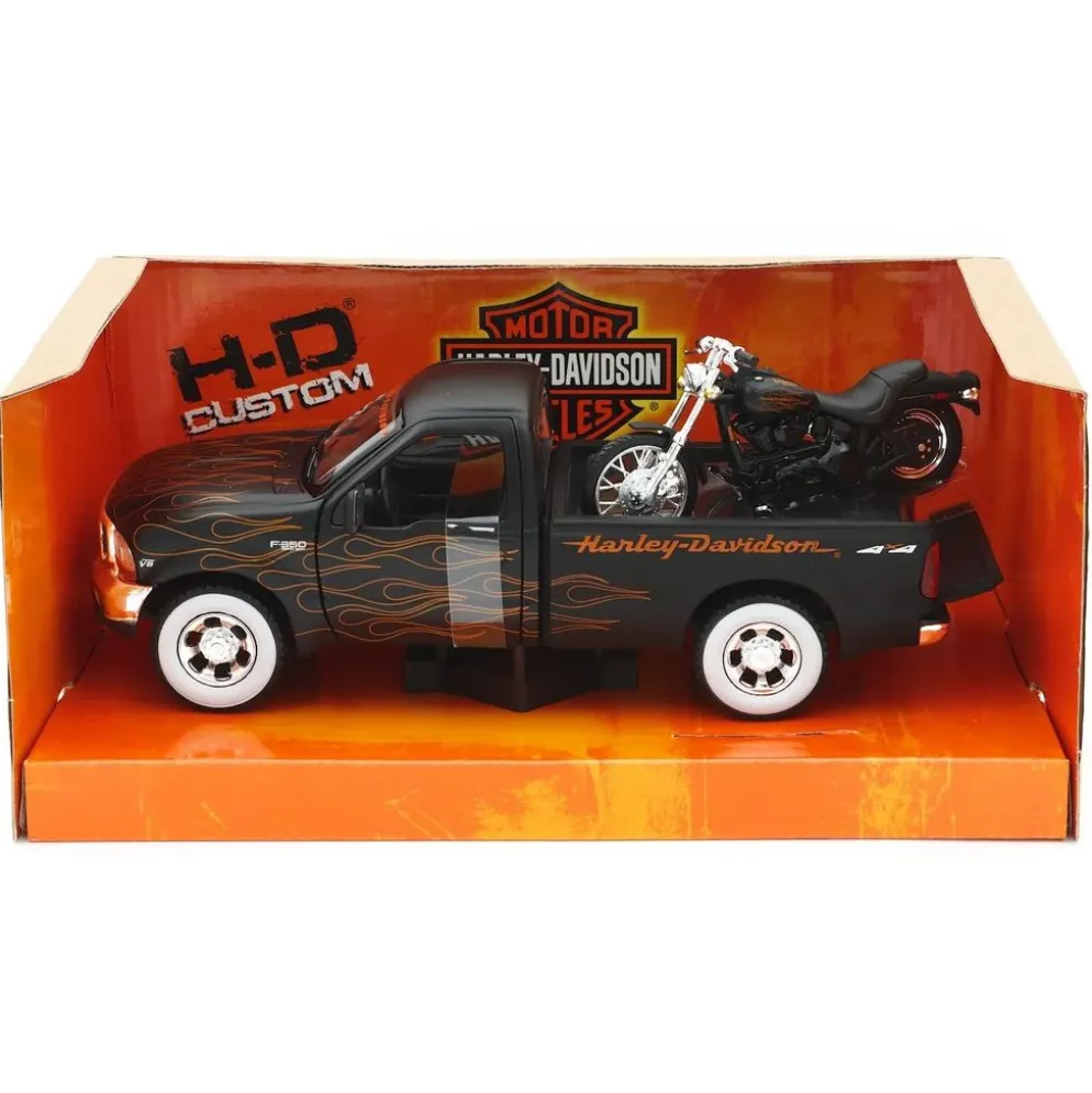 Ford F-350 + Harley-Davidson FXSTB Night Train - Maisto 1:24