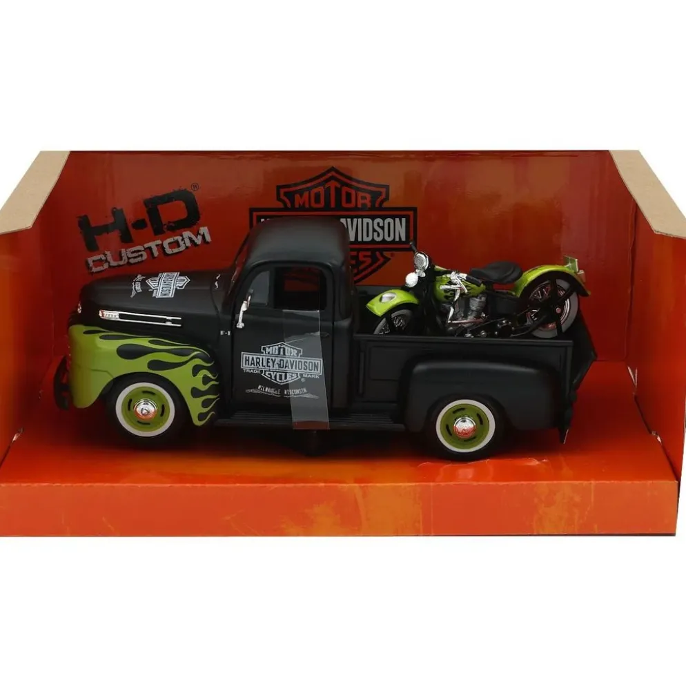 1948 Ford F-1 Pickup + HD 1948 FL Panhead - Maisto - 1:24