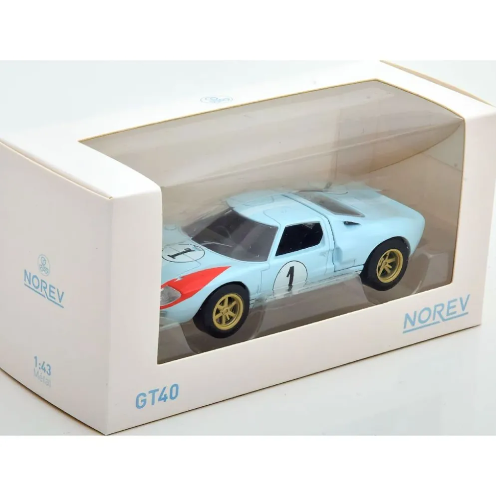 Ford GT40 MK 2 Gulf - Le Mans 1966 Miles/Hulme - 1:43 Norev