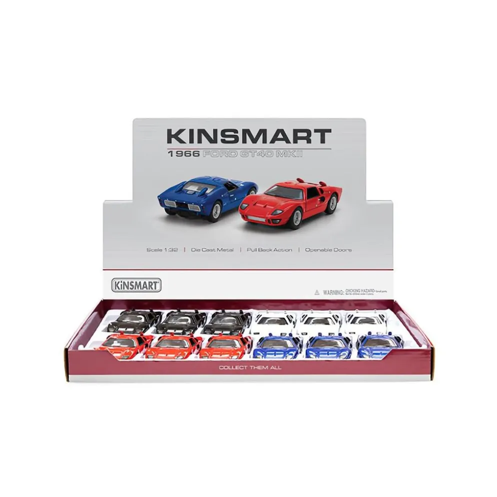 1966 Ford GT40 MKII - Kinsmart - 1:32 - Svart