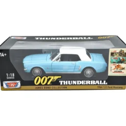 1964 1/2 Ford Mustang - Blå - Thunderball - Bond - MM - 1:18