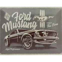 Ford Mustang Boss 429 - Plåtskylt - 40x30 cm