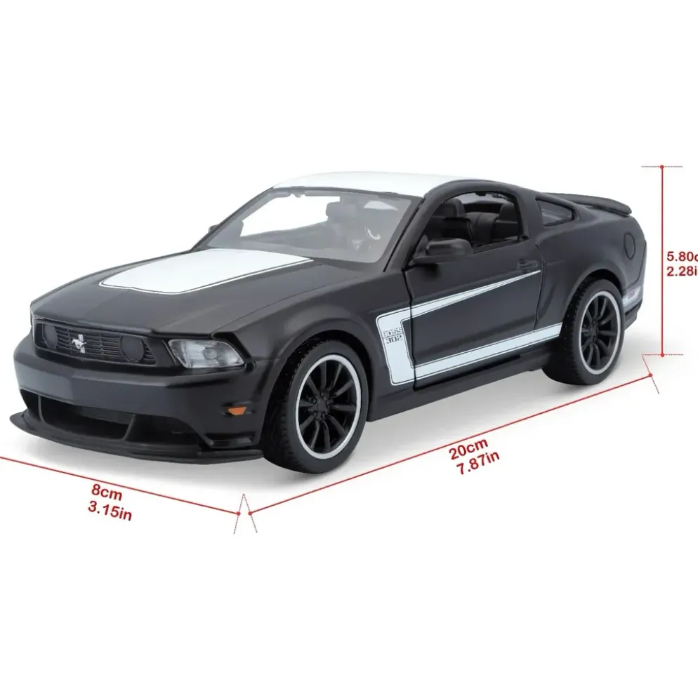 Ford Mustang Boss 302 - Svart / Vit - Maisto - 1:24