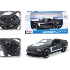 Ford Mustang Boss 302 - Svart / Vit - Maisto - 1:24