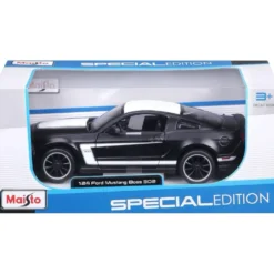 Ford Mustang Boss 302 - Svart / Vit - Maisto - 1:24