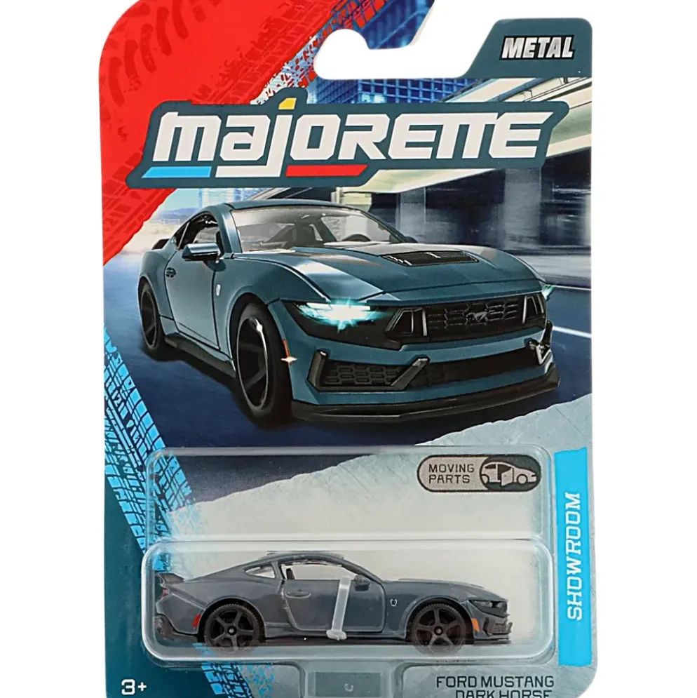 Ford Mustang Dark Horse - Blågrå - Showroom Premium Cars - Majorette - 7 cm
