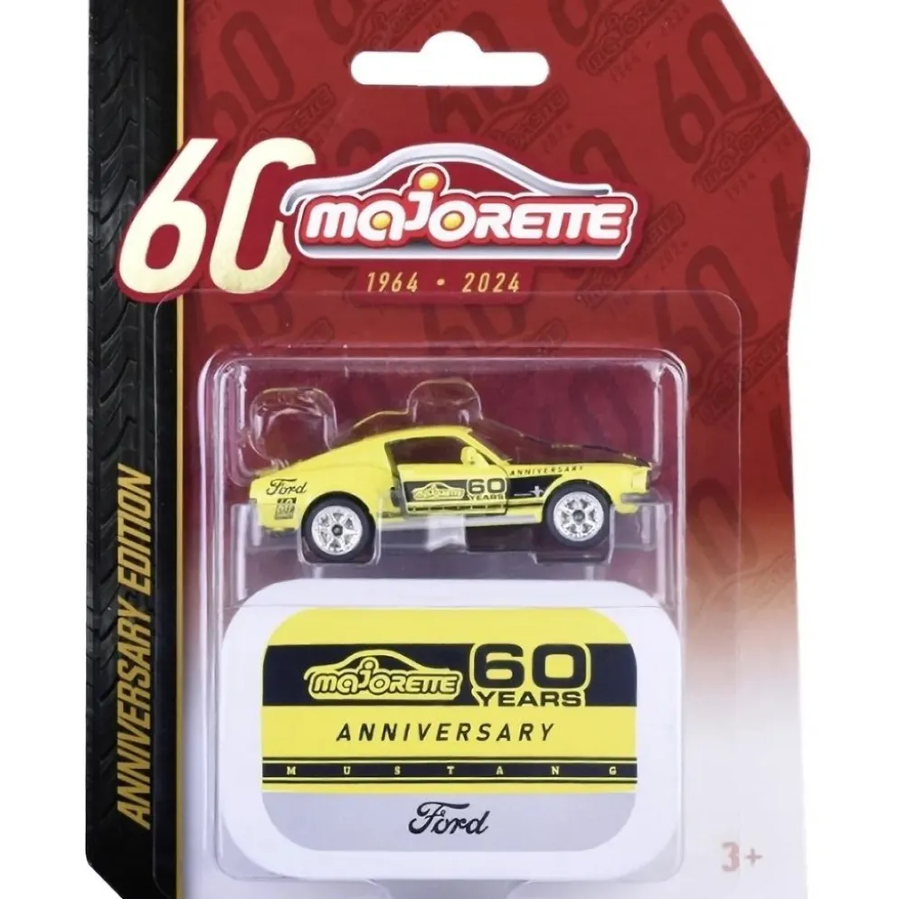 Ford Mustang - Gul och Svart - Majorette 60 Years - 8 cm
