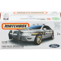 Ford Police Interceptor - Silver - Power Grab - Matchbox