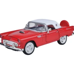 1956 Ford Thunderbird - Röd / Vit - Motormax - 1:24