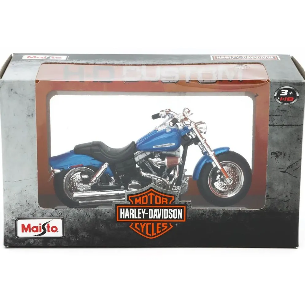 2009 FXDFSE CVO Fat Bob - Harley - Blå - Maisto - 1:18