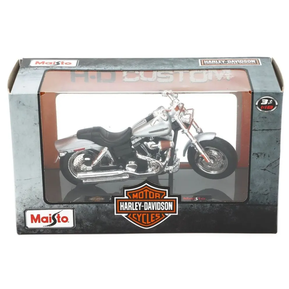 2009 FXDFSE CVO Fat Bob - Harley - Silver - Maisto - 1:18